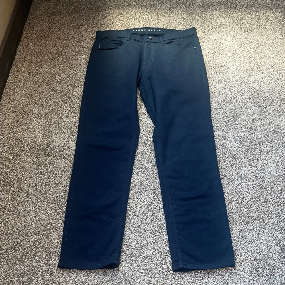 Perry Ellis Men's Dark Blue Straight Jeans